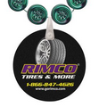 Racing Tire Shaped Mardi Gras Beads with UV Digital Imprint on Disk